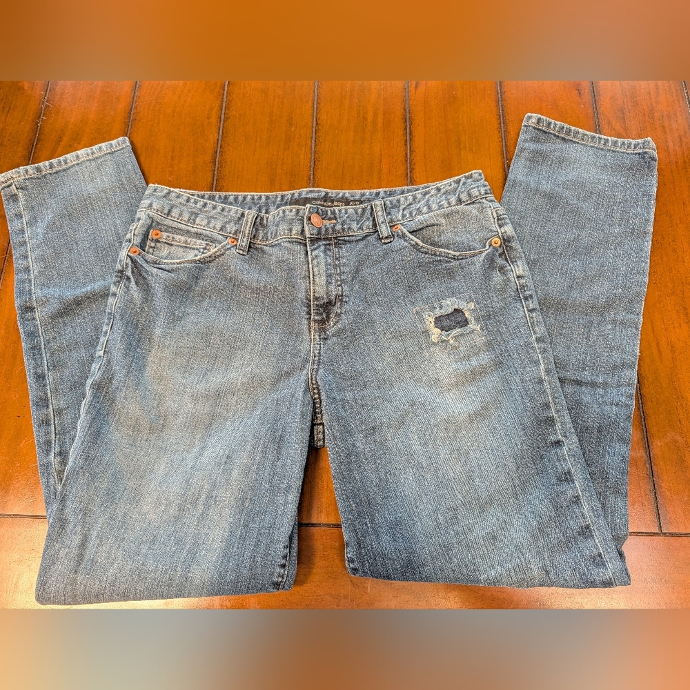 Calvin Klein Jeans Distressed Blue Straight Leg